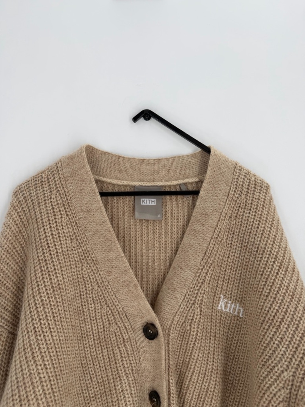 Kith Effie Mohair Wool Blend Knitted Cardigan In Scroll